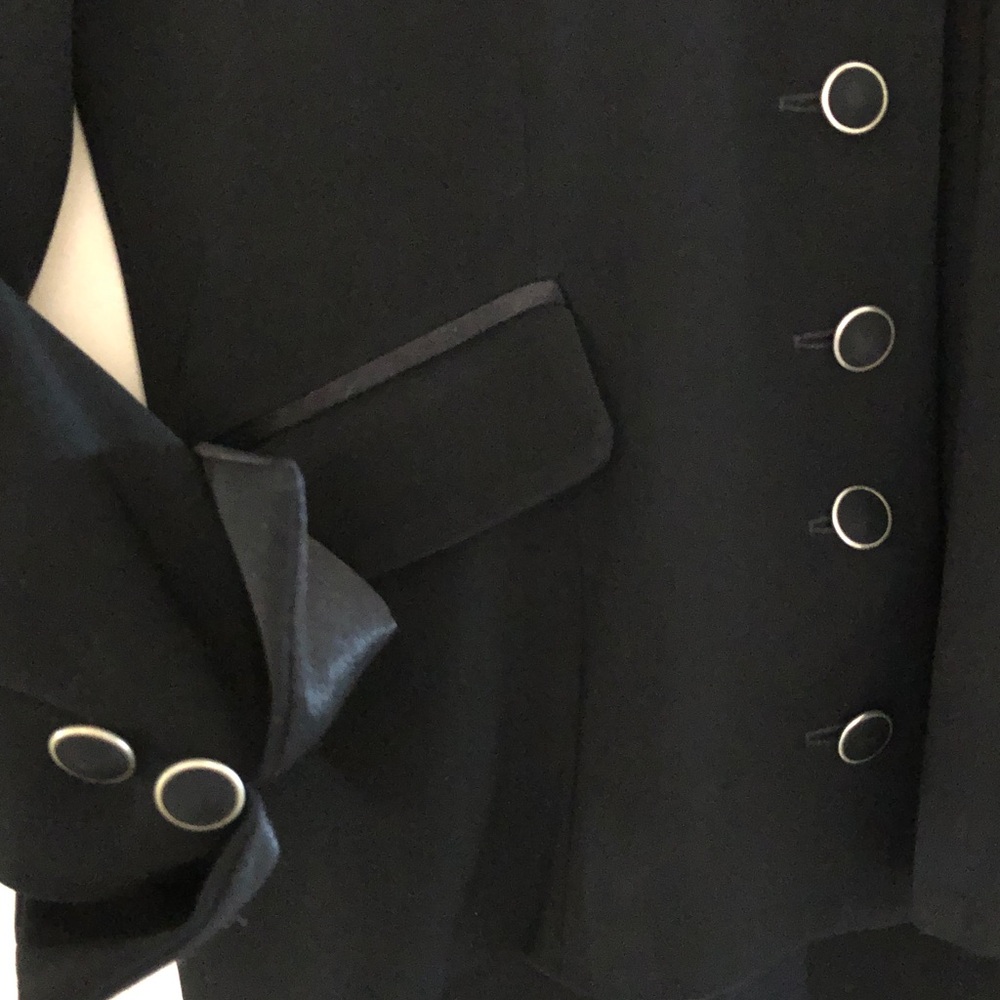 2pc Suit BESTINI PARIS Back To The Office Ready! Tuxedo like lace-up back! Black - Picture 3 of 17